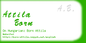 attila born business card